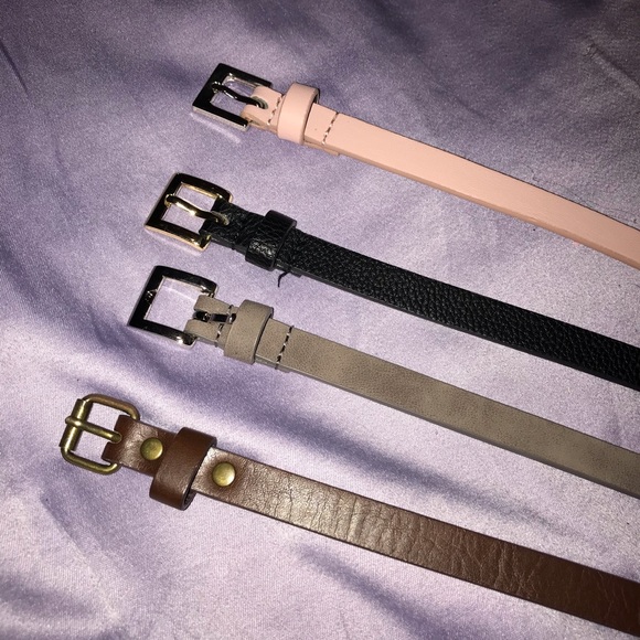 Belt Set Bundle Brown Black Grey Pink - Picture 2 of 2